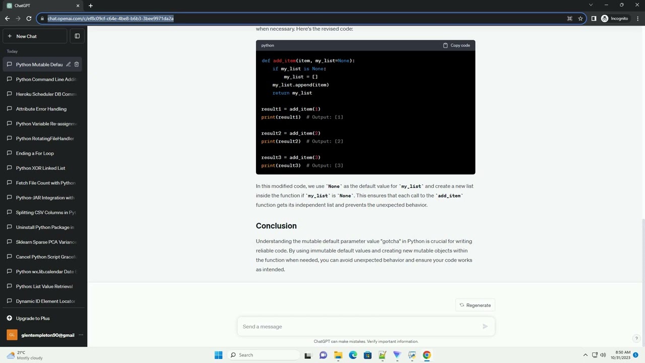 Still confused about mutable default parameter value gotcha in Python