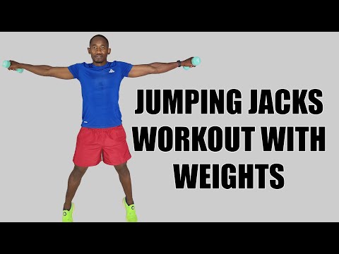 30 Minute Jumping Jacks Workout with Dumbbells/ HIIT Cardio with Weights