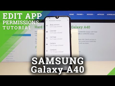How to Enter App Permissions in SAMSUNG Galaxy A40 – Permissions Section