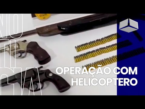 OPERAÇÃO COM HELICÓPTERO MIRA SUSPEITOS DE TRÁFICO, HOMICÍDIOS E ROUBOS EM VILA VALÉRIO ES