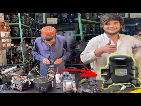 How to repair compressor of refrigerator by talented skilled man