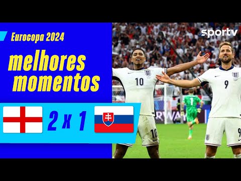 Gols e lances de Inglaterra x Eslováquuia