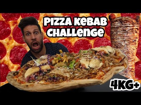 PIZZA KEBAB Challenge 4KG+ - Italiano Cheat day - MAN VS FOOD (ENG SUB)