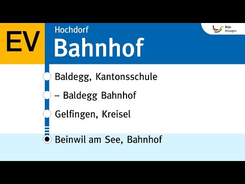 ZVB/BSF Ansagen | EV (S9) Hochdorf - Beinwil am See | Bahnersatz | BoJa Ansagen