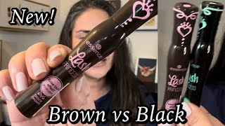 *New* BROWN Essence Lash Princess Mascara vs Black | Brown Mascara for Natural Pretty Lashes Look