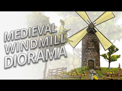 🏰Medieval Windmill Diorama - I made a Diorama Scene of Don Quixote