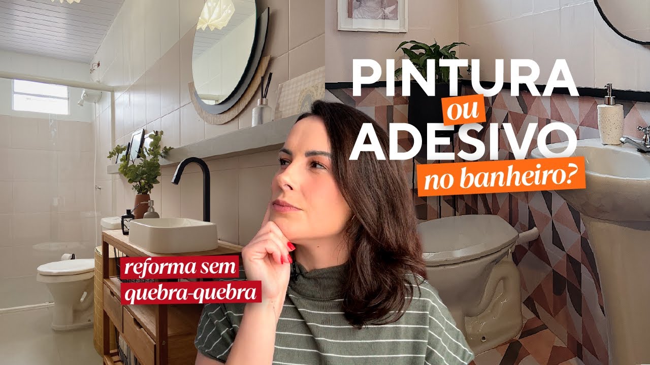 Pintura ou adesivo no banheiro? | Reforma sem quebra-quebra