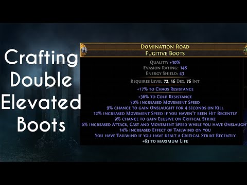 Crafting Double Elevated Boots in PoE 3.19