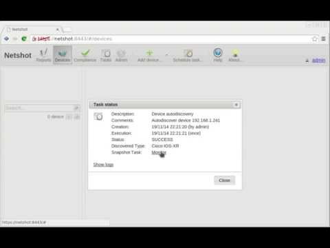 Netshot - First connection
