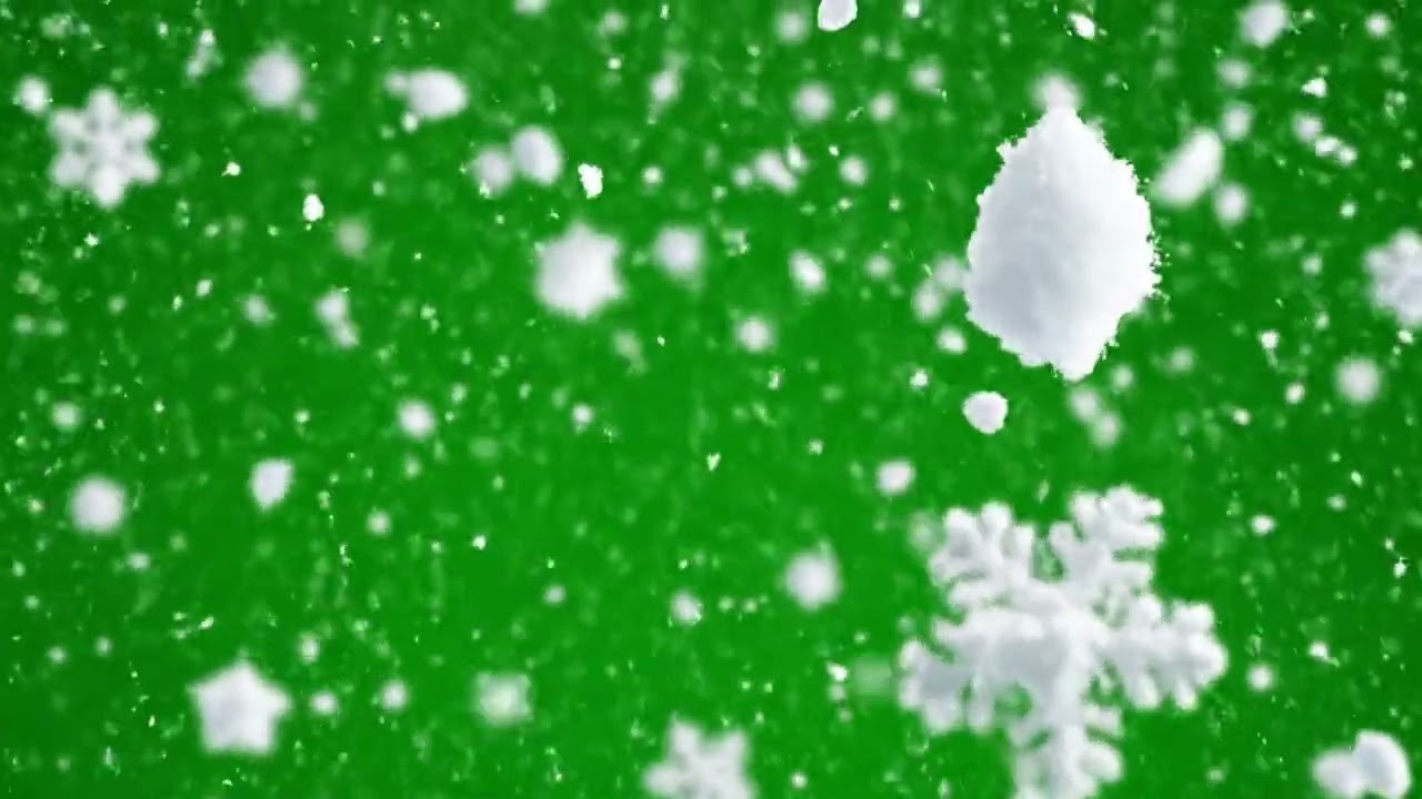 Ultra Slow Cinematic Snowfall ❄️ Falling Snow Green Screen Effect (Loop) 03
