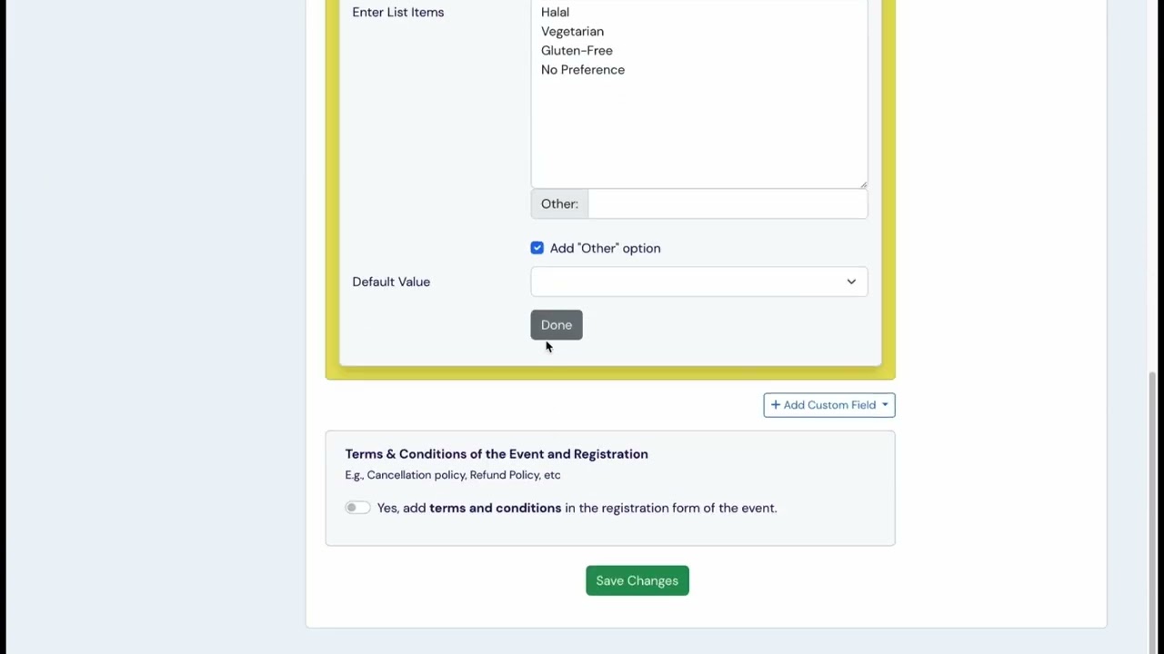 How to set the Registration Fields for your Event using EventNook