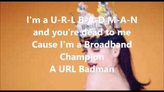 Lily Allen  - URL Badman [Lyrics on screen]