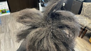 Her 4c hair was sooo matted 😥| Caring for 4c hair | Caring for tangled 4c hair | 4b hair care