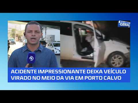 #BalançoGeralAL | Acidente impressionante deixa veículo virado no meio da via em Porto Calvo