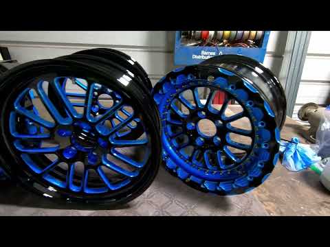 Powder Coating Belak 4 piece beadlock 2 tone