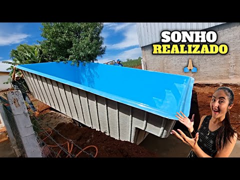 COLOCANDO UMA PISCINA EM CASA! *PROJETO DO ÍNICIO AO FIM*