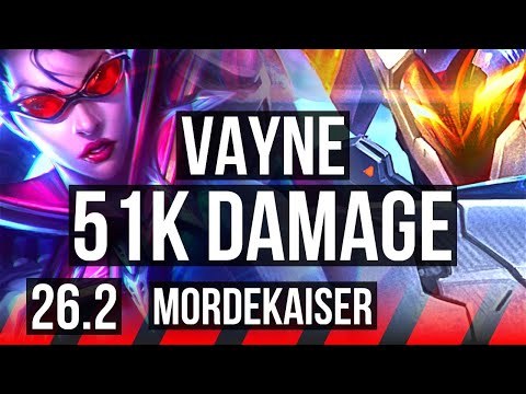 VAYNE vs MORDEKAISER (TOP) | 51K damage, Good KDA: 17/3/5 | NA Challenger | 26.2