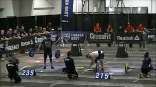 preview picture of video 'Individual men heat 5 on events 1 and 2 - CrossFit Games Canada East Regionals 2014'