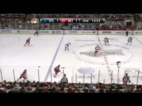 Pavel Datsyuk takes a run at Matt D'Agostini HD