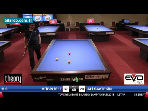 MÜBİN İSLİ & ALİ SAVTEKİN Bilardo Maçı - 2018 ERKEKLER 1.ETAP-5. Tur