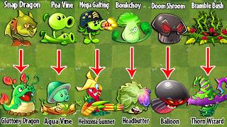 Pvz 2 Discovery - All Plants Evolution NOOB - PRO in International & Chinese Version