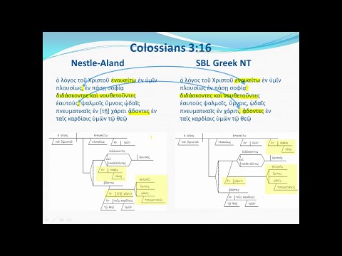 Greek NT Sentence Diagrams: NA28 and SBLGNT—What's the Difference?