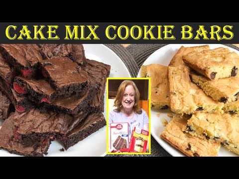 HOW TO MAKE CAKE MIX COOKIE BARS Recipe | 4...