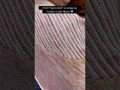 💎 Bejeweled 💎 with my Vertices Unite Shawl.   Shawl details available on my Instagram/ Facebook.