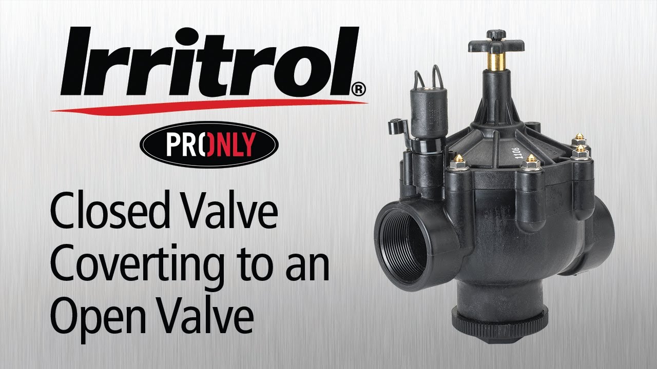 How to convert a Closed Valve to a Open Valve