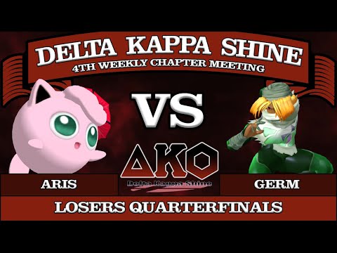 Delta Kappa Shine #4 Lubbock Melee Singles - Losers Quarterfinals - Aris (Puff) vs Germ (Sheik)