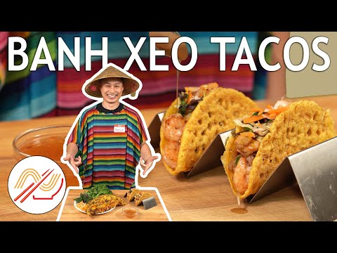 🌮 BANH XEO TACOS Recipe | Vietnamese Shrimp and Pork Bánh Xèo Crepes | NaminalStyle by Nam's Eatery