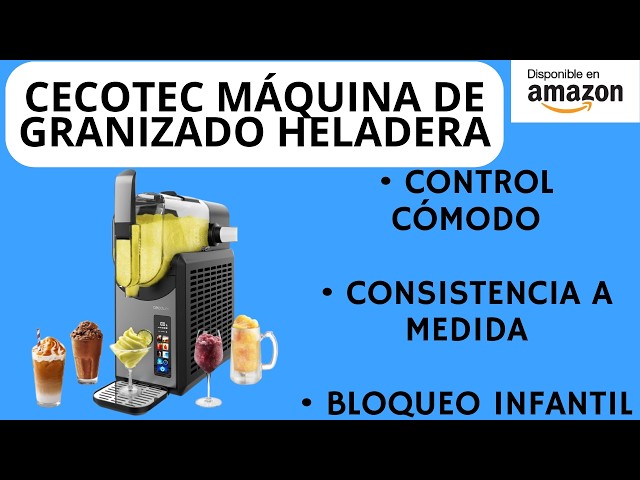 Vídeo relacionado con Cecotec Máquina de Granizado Heladera 2,6L Twist&Ice 2600. 220W, Bebidas en 15-60mins, 1,9L para Ingredientes, Control Táctil, 6 Modos, Refrigeración Adaptable, Diseño Ergonómico, Boquilla sin Goteo