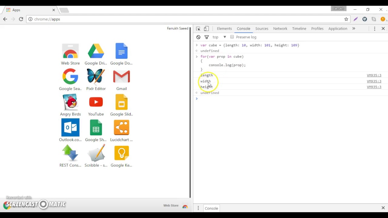 37. Javascript - How to iterate through object properties using FOR IN loop
