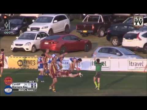 2015 BDAFL Round 7 Highlights Cardiff v Warners Bay