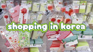 shopping in korea vlog 🇰🇷 daiso stationery haul 🍅🍏 fruit series mini binder, sticker & more!