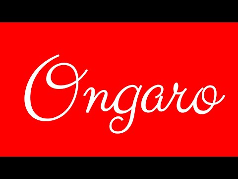 Learn how to Write the Name Ongaro Signature Style in Cursive Writing