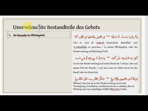 Maliki Fiqh Basics 17 - Gebet - Unerwünschtes