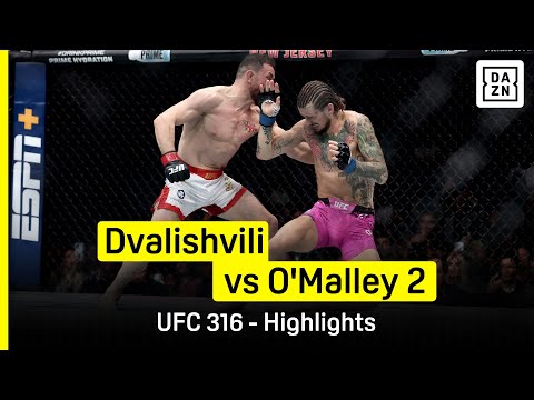 Merab Dvalishvili vs Sean O'Malley 2 | UFC 316 | DAZN Highlights