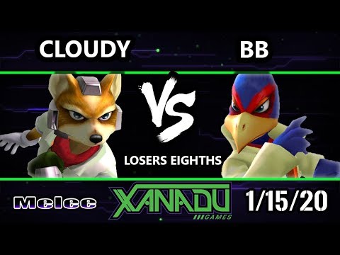 S@X 337 SSBM - BBB (Falco) Vs. Cloudy (Fox) Smash Melee Losers Top 8