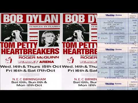 Bob Dylan 1987 Temples In Flames Tour - Wembley Arena London 17 October 1987