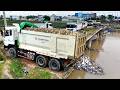 New Epic !! Arrive​ Wet Season​ Has Filling the Gigantic Flooded Land with DH17C3 Dozer & Dump Truck
