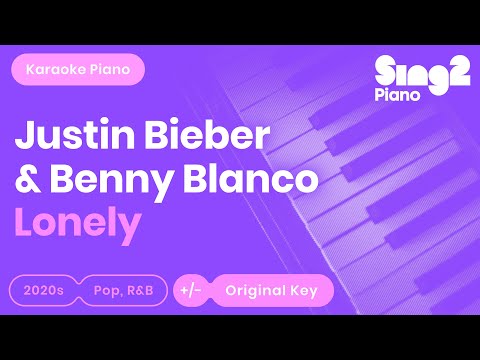 Justin Bieber, benny blanco - Lonely (Karaoke Piano)
