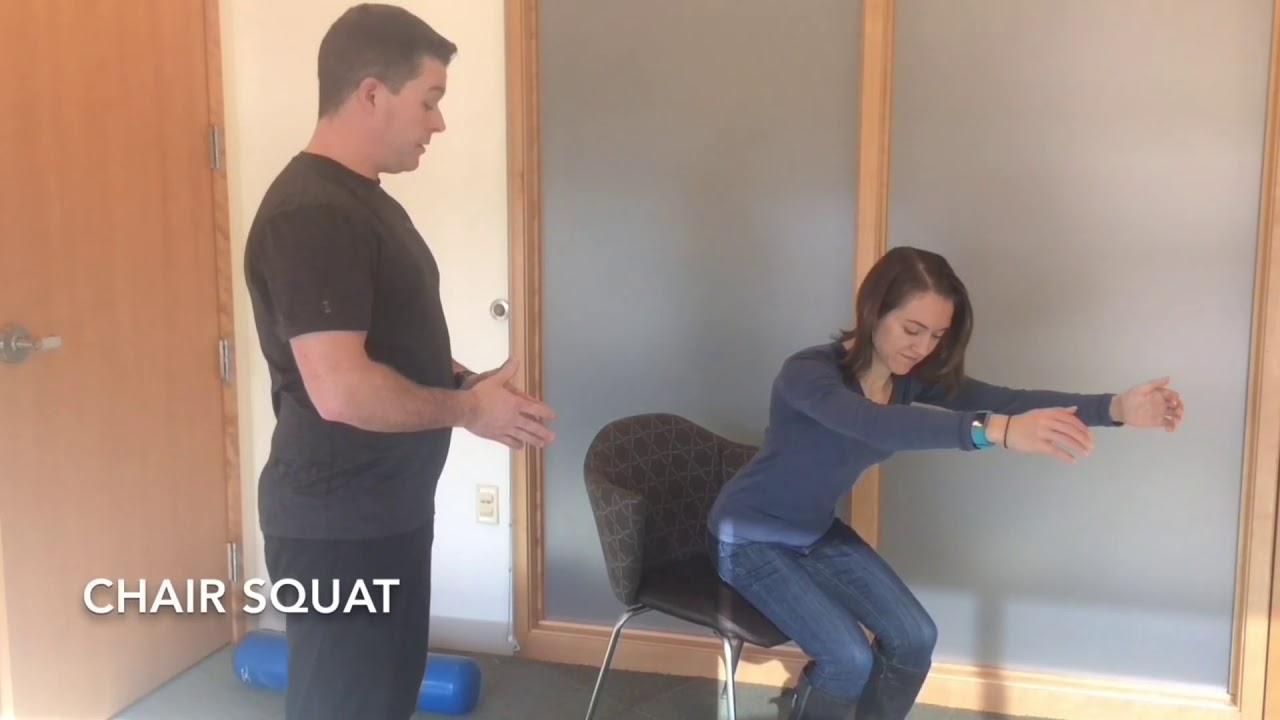 How to do a chair squat - YouTube
