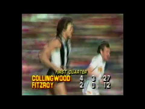 1986 Round 11 VFL Match - Collingwood vs Fitzroy - 1st Q + highlights - Victoria Park - Big League