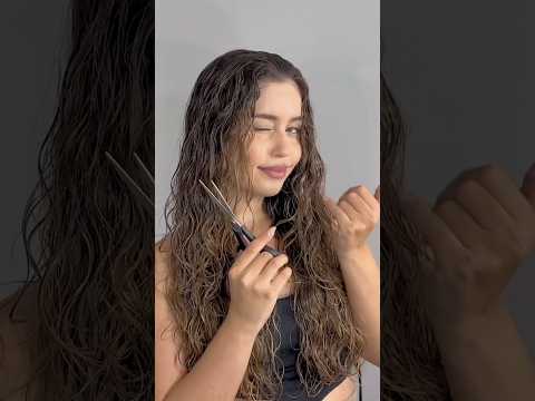 meu corte de cabelo🤎 corte em camadas #onduladas #cacheadas  #transiçãocapilar #penteados