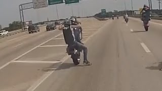 preview picture of video 'Long Motorcycle Highway Wheelie HD Stunt Bike Combo Tricks Insane Stunts Dallas, TX Blox Starz TV'