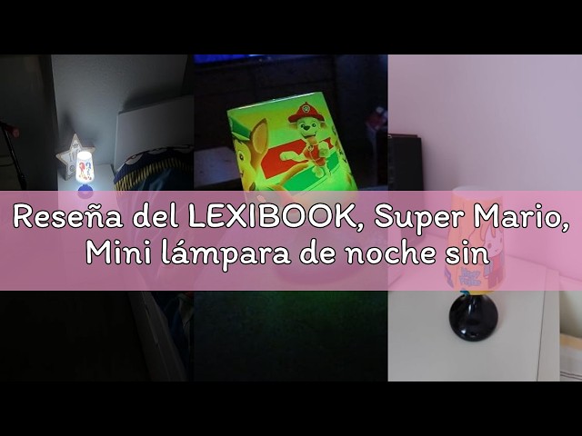 Vídeo relacionado con LEXIBOOK, Super Mario, Mini lámpara de noche sin cable y luz nocturna, rojo, MLT10NI