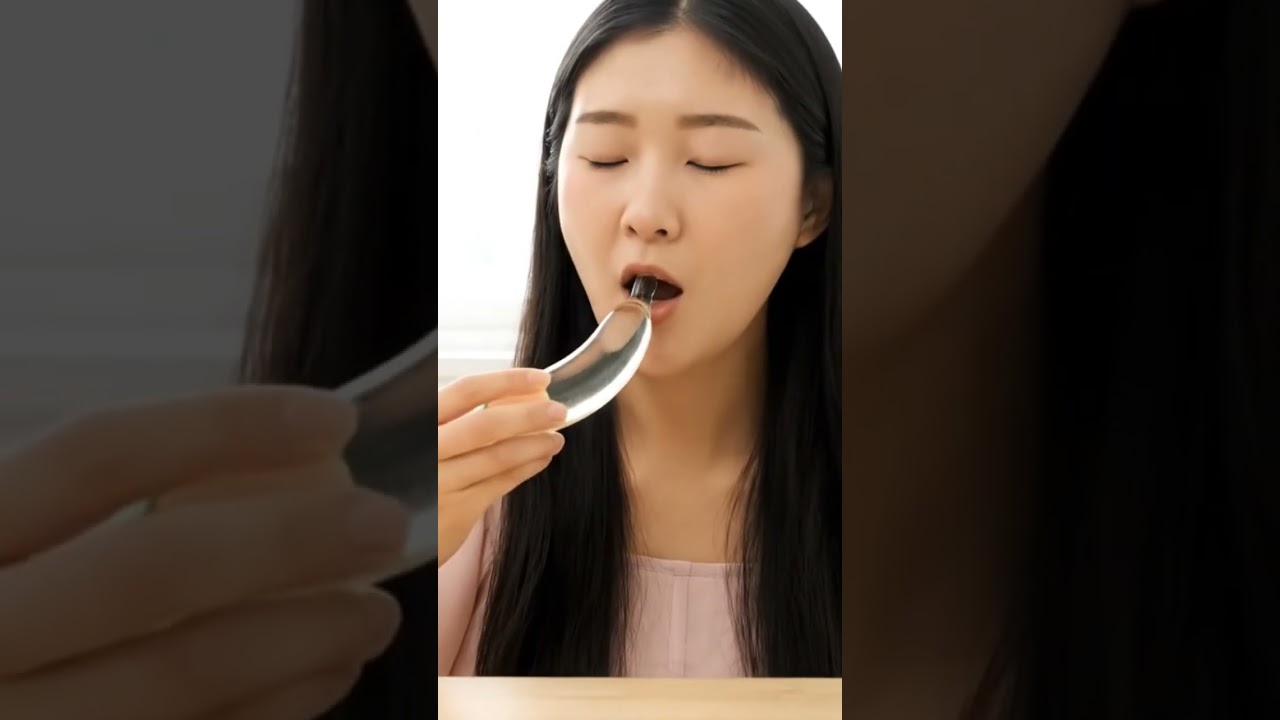 A Girl Eating Banana Glass