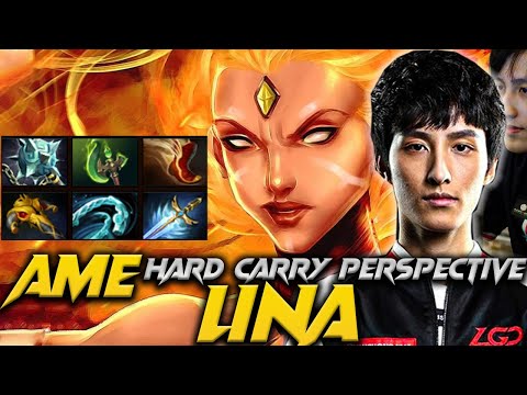 7.35C Patch Ame Play Lina The Hard Carry Dota 2 Pro Full Gameplay #ame #lina #iceiceice