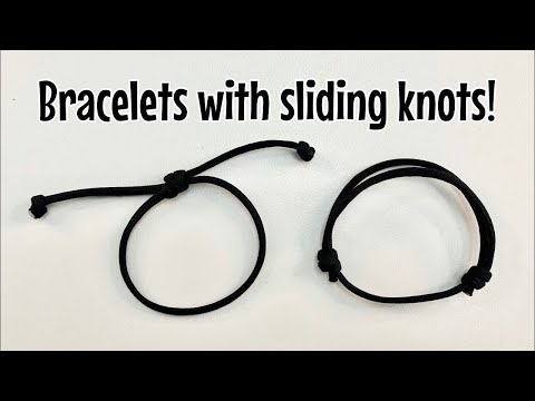 How to make the 2 best adjustable sliding knot bracelets! Single & double knots